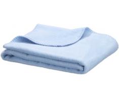 Julius Zöllner Couverture en coton uni bleu, Taille: 75 x 100 cm