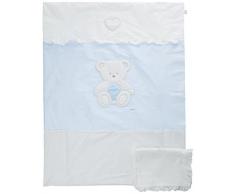 Italbaby Poney en peluche Parure de lit, Bleu clair