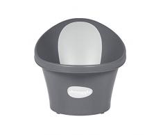 Shnuggle Baignoire pour le bain du bébé jusquà 12 mois avec bouchon sur le fond, gris foncé avec dossier blanc - 1,2 kg