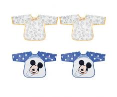 babyCalin Bavoir Tablier 2eme Age A Manches Asst Mickey + Winnie 37 x 42 cm