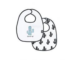 Jollein Bavoir étanche Velcro Cactus (2Pack), bavoir étanche Velcro Cactus (2Pack), bavoir étanche Velcro Cactus (2Pack), DE