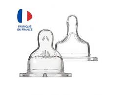 Dodie -Tétine Sensation - plate col large +6 mois silicone débit 3