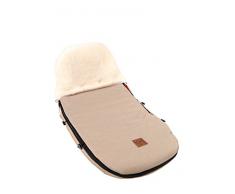 Kaiser Chancelière à Adaptée pour Modèle Bugaboo & Joolz en Peau dAgneau Blanche Beige Mélange