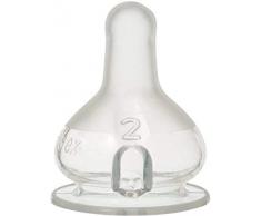 Tigex Tétines pour Biberon Silicone Anatomique Ventilé Air Control Petit Déjeuner Goûter - Pack de 2