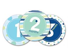 Pearhead Première Année Autocollants de Ventre Bleu