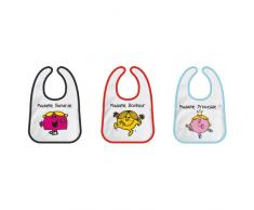 Monsieur Madame Set Bavoirs Tissus - Madame Câlin / Bonheur / Princesse - Modèle aléatoires