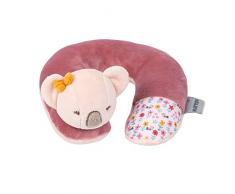 Nattou Coussin de Nuque Koala Iris, Pour Bébés dès la Naissance, Iris et Lali, 16 x 10 x 7 cm, Rose