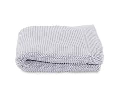 Chicco Couverture Tricot en Maille 100% Coton Light Grey
