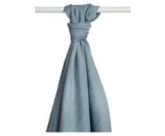 XKKO bmb09 0021 a Bambou Couche Serviettes à langer, allaiter, comme tapis ou couverture légère, couches 90 x 100 cm, argent