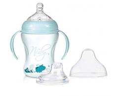 Nûby ID68002 Biberon à Débit Moyen avec Anses Amovibles