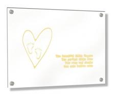 Feel Good Art Mural Cadre en acrylique avec Confrontation Boulons (40 x 30 x 0,6 cm, Taille M, bouton dor, jaune, dix doigts et orteils/chambre DÈcor)