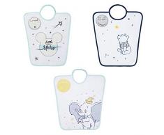 babyCalin Bavoir Maternelle Asst Dumbo + Mickey+ Winnie Impr Je Mappelle 35 x 38 cm