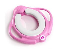 OKBABY Pinguo Soft - Réducteur de Toilette Moelleux pour Enfants, avec 2 Poignées - Fuchsia