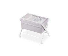 pirulos 28212410 – Berceau Pliable Ciseaux naturel motif à couchage, 68 x 90 X71 cm, blanc et gris