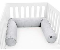 Tour de lit Julius Zöllner - Pour lit bébé et enfant - Environ 180 cm, fabriqué en Allemagne, gaufré piqué