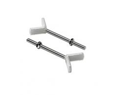 BabyDan Tige Filetée en Y pour Barrière de Sécurité Argent Pack de 2