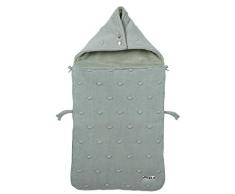 Meyco 2740053 Chancelière en velours rembourré Motif nœuds Vert pierre