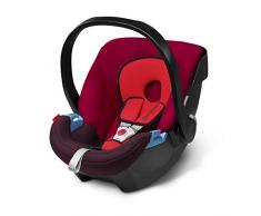 CYBEX Silver Siège Auto Coque Aton, Réducteur Nouveau-Né Inclus, De la Naissance à 18 Mois Environ, 13 kg max., Rumba Red