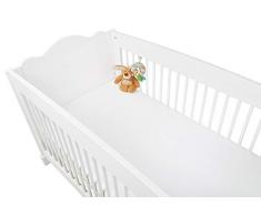 Pinolino Drap-Housse pour Lit de Bébé Jersey - Pack de 2 - Blanc