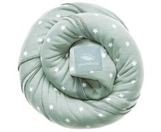 Manduca Sling > Serviette de plage élastique avec certificat GOTS < pour nouveau-né (menthe LittleStars, 5,10 m x 0,60 m)