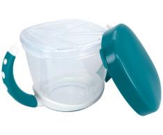 NUK Easy Learning Boîte à goûter rangement facile pour les petits goûters à lextérieur Sans BPA Bleu pétrole