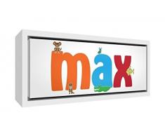 Little Helper Napperon avec Coaster Style Illustratif Coloré avec le Nom de Jeune Garçon Pierre