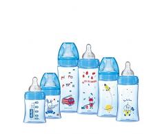 DODIE Kit de 6 Biberons Anti-Coliques Initiation+ Bleu