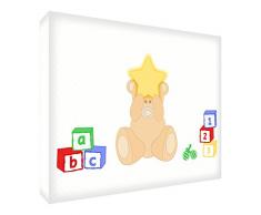 Feel Good Art Tableau bearheart1216–15de Décoration Murale Impression sur toile de Ours avec cœur Multicolore 40 x 30 cm