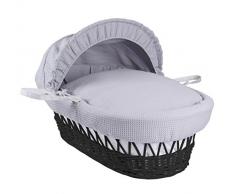 Clair de Lune gaufré couffin en osier foncé, gris