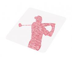 Feel Good Art GOLF-COASTER-01IT Dessous de Verre Extra Brillant avec Motif typographique Moderne 12 x 12 cm Red Tones
