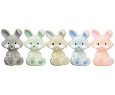 Rätt Start Lot de 6 jouets pour le bain Motif lapins pastel