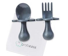 Grabease Couverts Ergonomiques dApprentissage Facilitant lAuto-Alimentation Gris 1 Unité