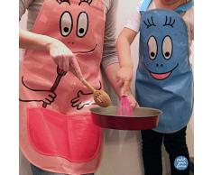 Petit Jour Paris - BABU50 - Ensemble de tablier 2 tailles Barbapapa- Parents - enfants, à vos spatules!