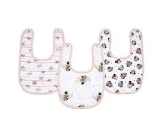 Aden + anais Lot de 3 bavoirs Essential Snap 100% mousseline de coton Minnie Rainbows