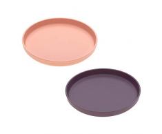 Lässig 1310020829 Set de Deux Assiettes en Bambou