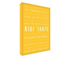 Feel Good Art LM2436-01IT Tableau sur toile Motif Ridi Tanto 91 x 60 cm jaune