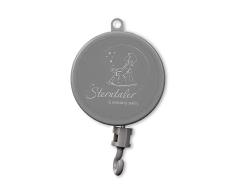 Sterntaler Boîte à Musique Interchangeable, Dors mon Enfant, Convient dès la Naissance, 12 x 7 x 4 cm, Gris
