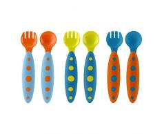 Tomy Boon Modware Coffret de Couvert Bleu/Vert/Orange Pack de 6