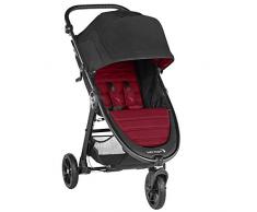Baby Jogger City Mini GT2 poussette tout-terrain légère, pliage rapide à une main, braise (noir/rouge)