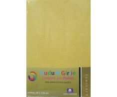 Dudu N pour 100% coton draps housse pour lit bébé, 60 cm x 120 cm, 2 pièces, Jaune
