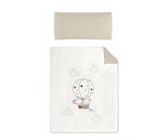 Pirulos Housse de couette lit bébé Motif mongolfière 120 x 150 cm Lin,