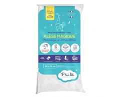 PTIT LIT Alèse Bébé Imperméable Ultra Absorbante | Protège Matelas Respirant et Silencieux-Lavable à 90°C-pour Tout Type de Couchage : 60x120cm / 70x140cm / 90x190cm / 40x80cm / 50x90cm, Blanc, 90x75