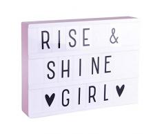 Lampe Lightbox format A4 rose - A little lovely company - LTBP033