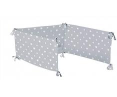 Piccola Maison – pekebaby Tour de berceau 60 X 120, moderne/Classique, Couleur Gris, 180 X 40 X 1 