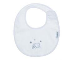 Bavoir Rond avec Velcro Motif Twin Gris 16 x 19 cm