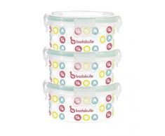 BADABULLE Pack de 3 Boîtes de conservation 300 ml