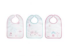 Babycalin - Lot de 3 bavoirs 25 x 36 cm - Asie