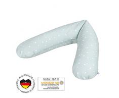 Julius Zöllner4660010136 Coussin dallaitement Coussin de grossesse, garnissage très agréable et doux flocons Vert Env. 180 cm