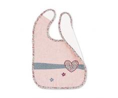 Sterntaler Bavoir en Plastique avec Velcro Souris Mabel, Taille : 38 x 26 x 1 cm, Rose Pâle