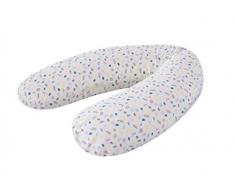 Träumeland T040837 Coussin dallaitement avec housse en coton et rembourrage fin et silencieux Motif floral Multicolore 180 cm